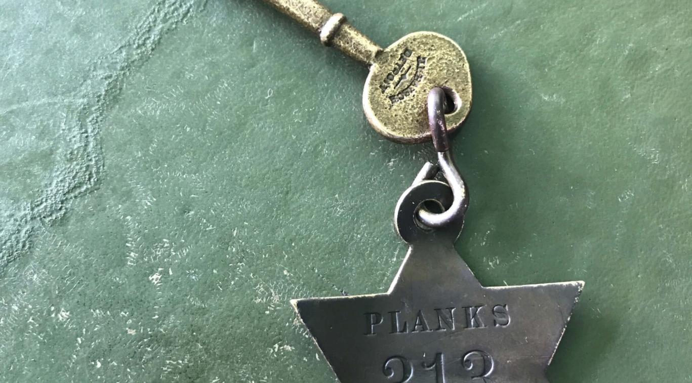 An old hotel key