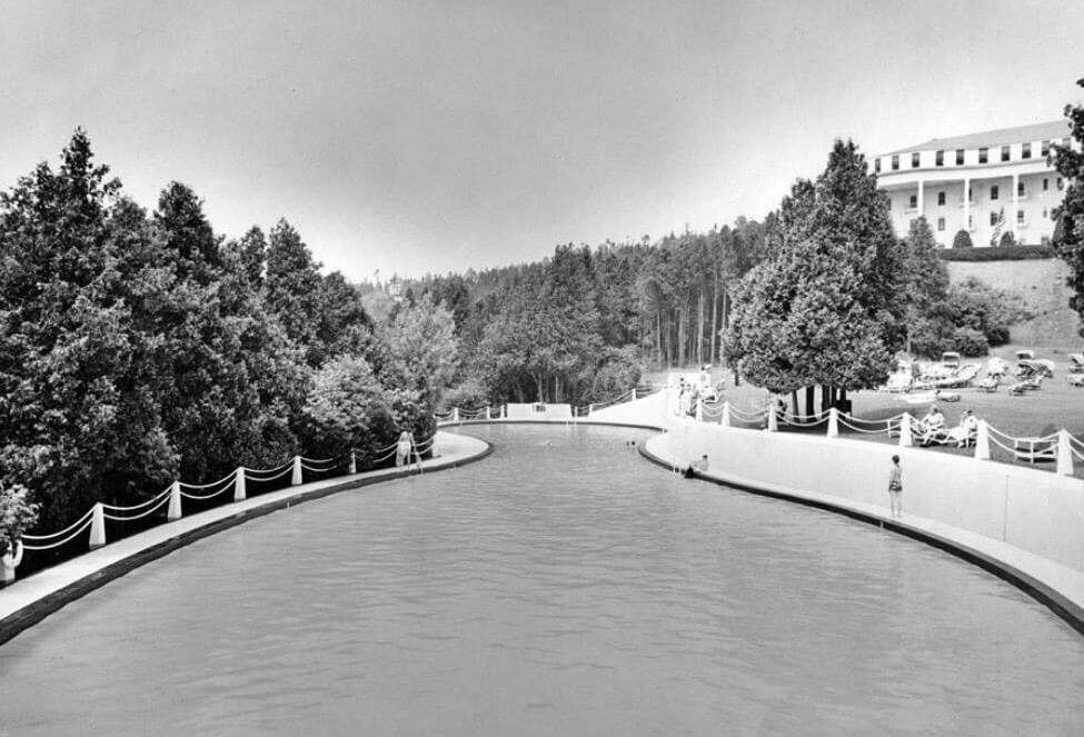 Black and White photo of the pool