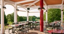 Outside seating area at The Jockey Club.