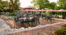 Beautiful outdoor dining on Mackinac Island