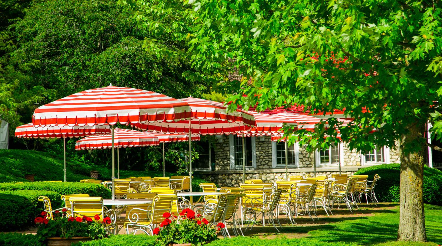 The outside of the Jockey Club