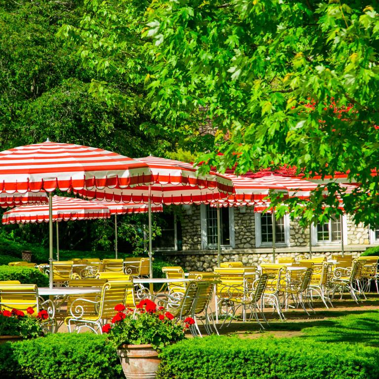 The outside of the Jockey Club