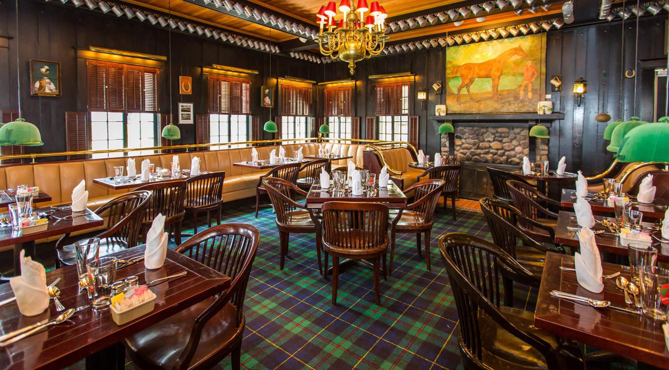 A dining room