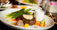 A steak dinner