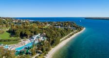 Grand Hotel Drone over water