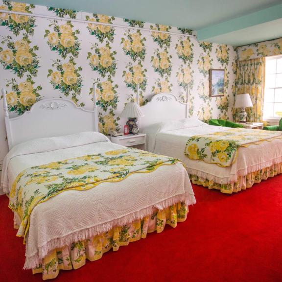 A double guest room with a balcony