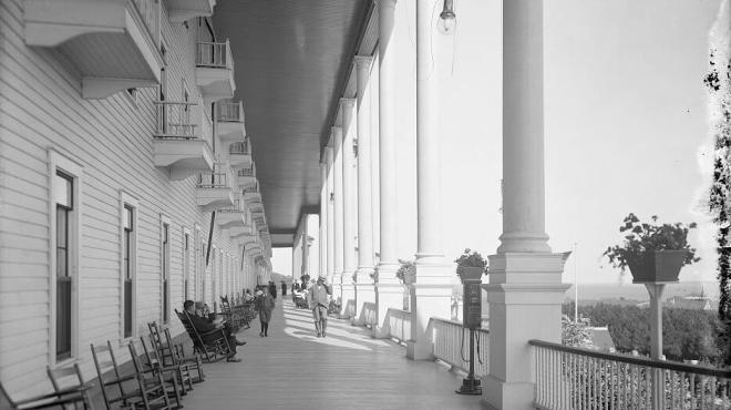 Front Porch Library of Congress black and white photo