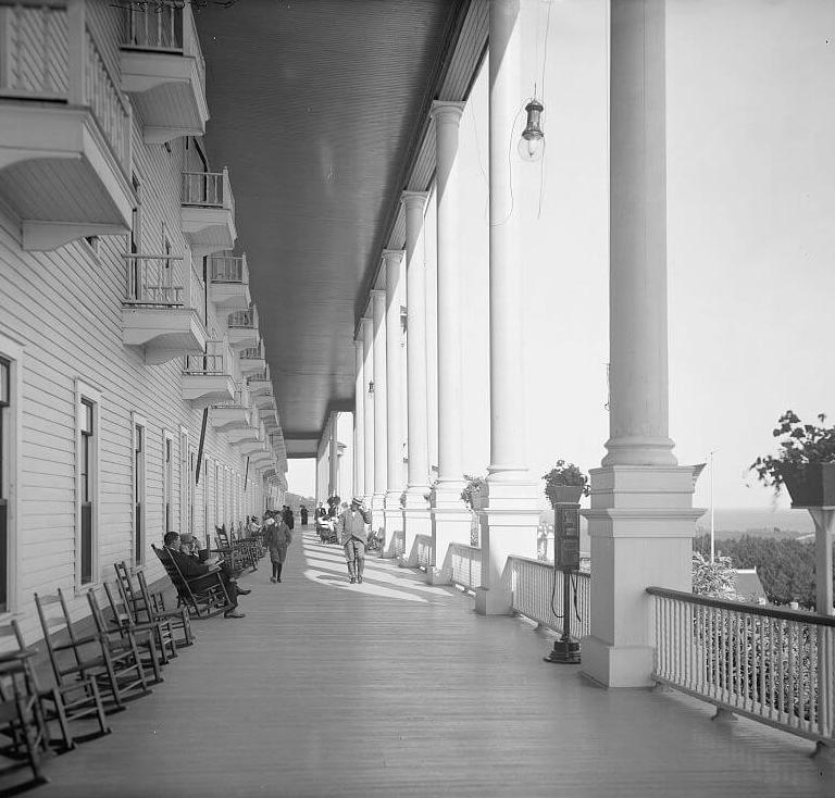 Front Porch Library of Congress black and white photo