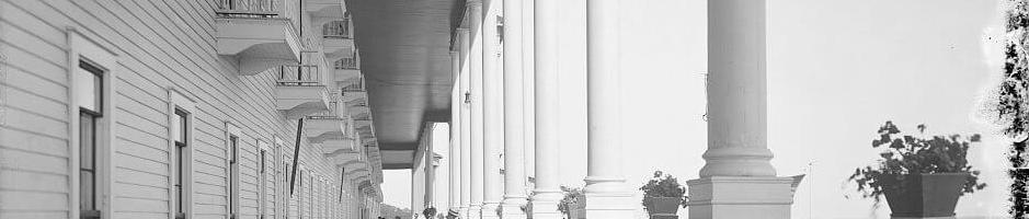 Front Porch Library of Congress black and white photo