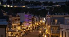 Main Street At Night From Lakeview