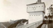 An old black and white photo of the West Blockhouse