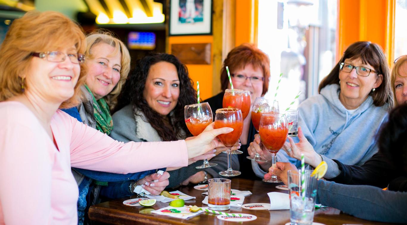 A group of women having drinks at The Gate House restaurant