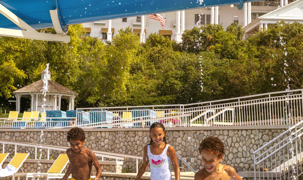 Kids having fun at the pool