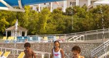 Kids having fun at the pool