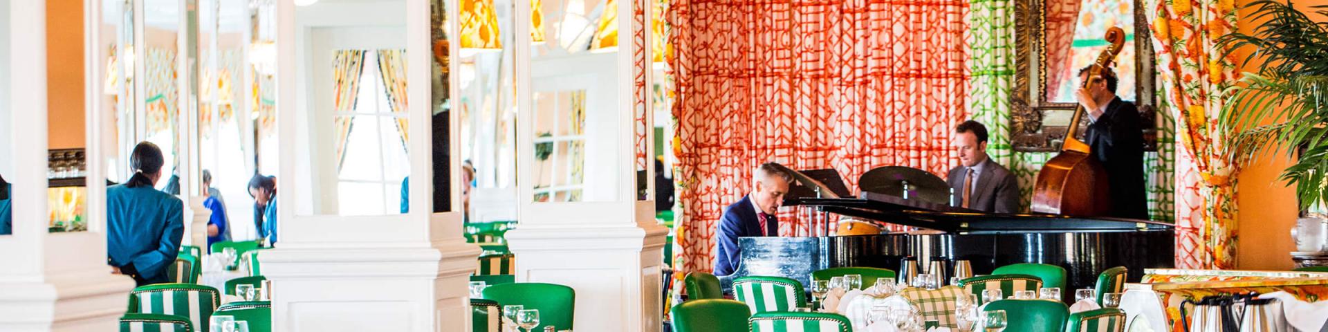 Main dining room with live music