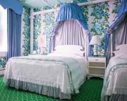 room with two double beds