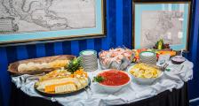 Food spread on table for conference