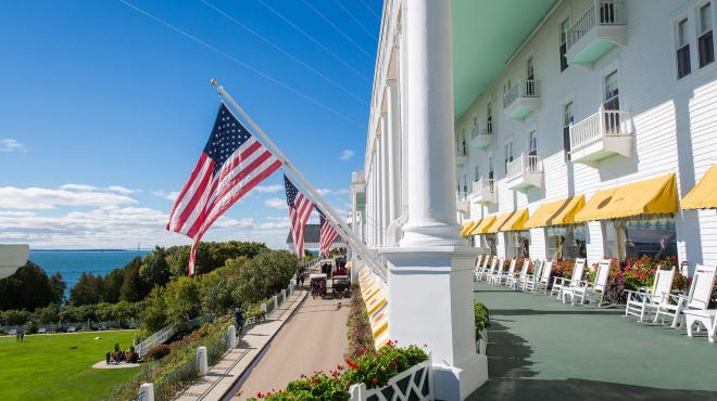 View from front porch of Grand Hotel