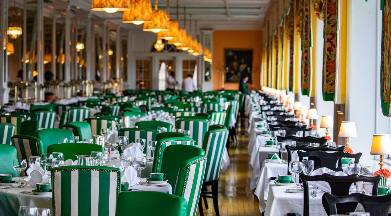 Main Dining Room view of tables