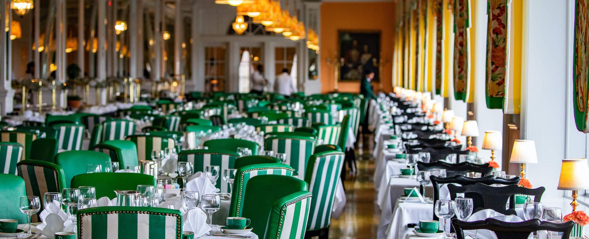 Main Dining Room view of tables