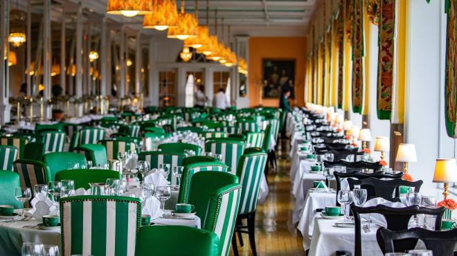 Main Dining Room view of tables