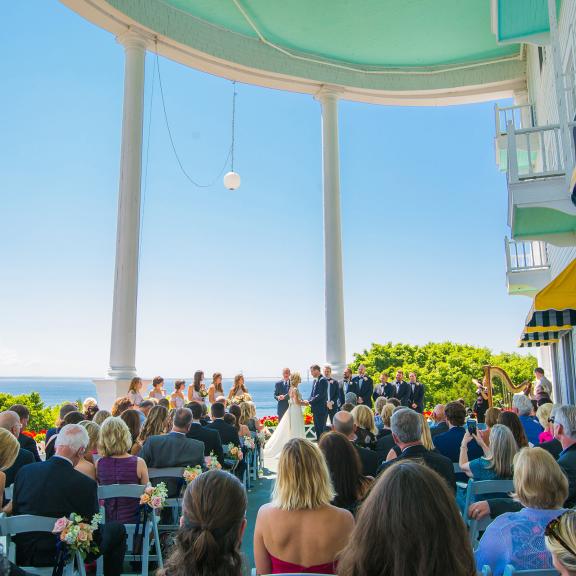 A wedding on the porch