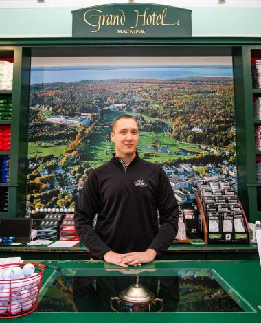 Golf shop person