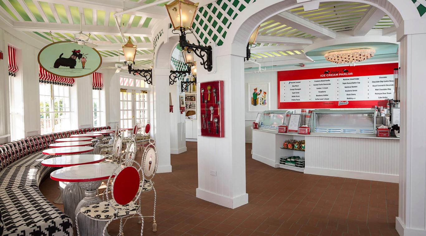 Inside Sadie's Ice Cream Parlor