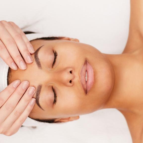 woman getting a facial