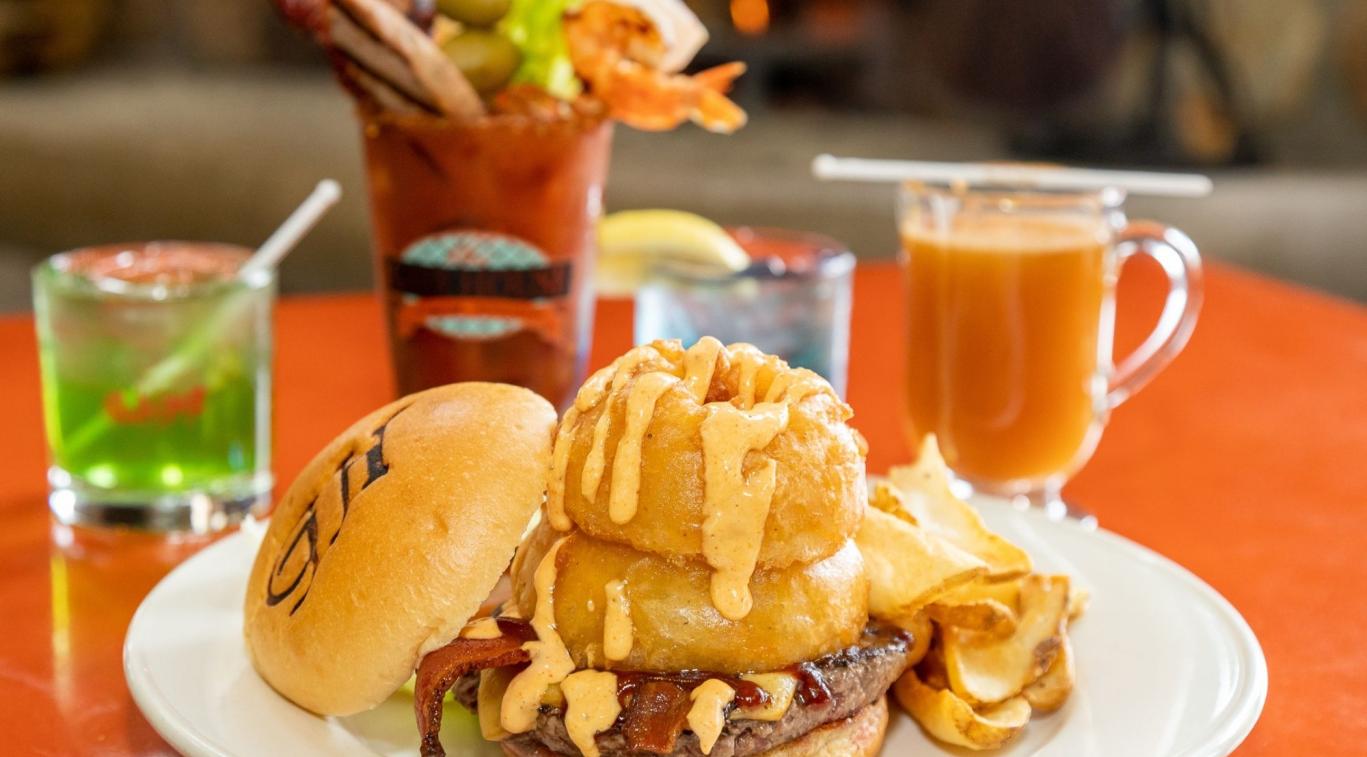 Burger at The Gate House