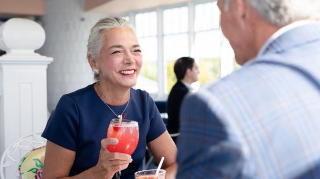 guests enjoying cocktails