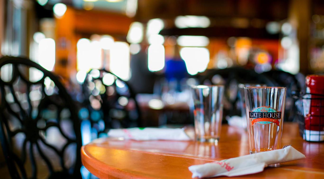 A table set at The Gate House