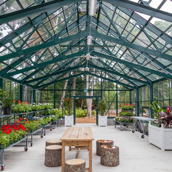Beautiful greenhouse on Mackinac Island