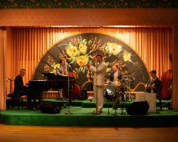 Band playing onstage