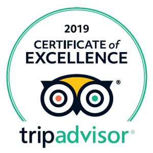 2019 Certificate of Excellence from Trip Advisor