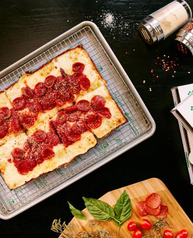 Pizza ready to serve